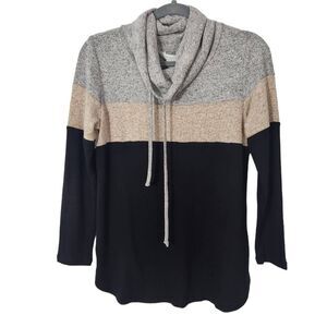 Market & Spruce Colorblock Sweater NWT Size XS Petite Striped Sweater